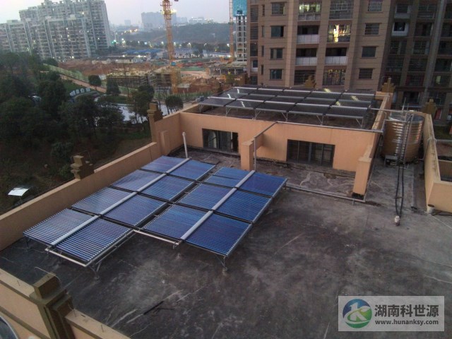 望城山水蓝天项目幼儿园太阳能热水系统