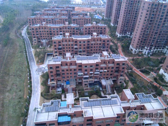 长沙中冶中央公园住宅小区二期太阳能热水系统工程