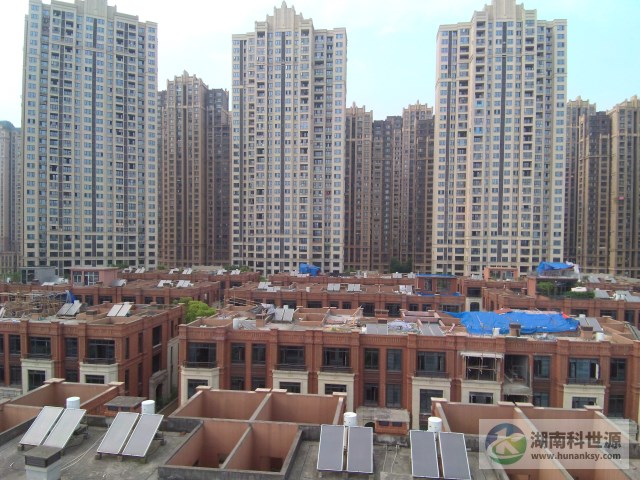 长沙中海国际社区别墅部分太阳能热水工程项目