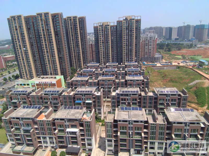 海伦堡长沙青苹果数据城太阳能热水工程