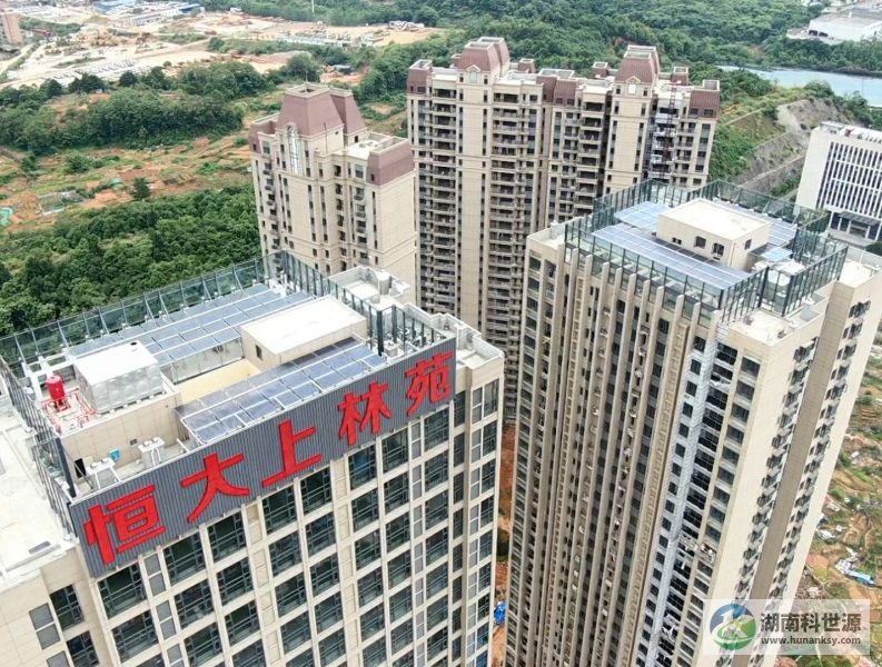 长沙恒大上林苑2#、3#栋太阳能热水系统工程