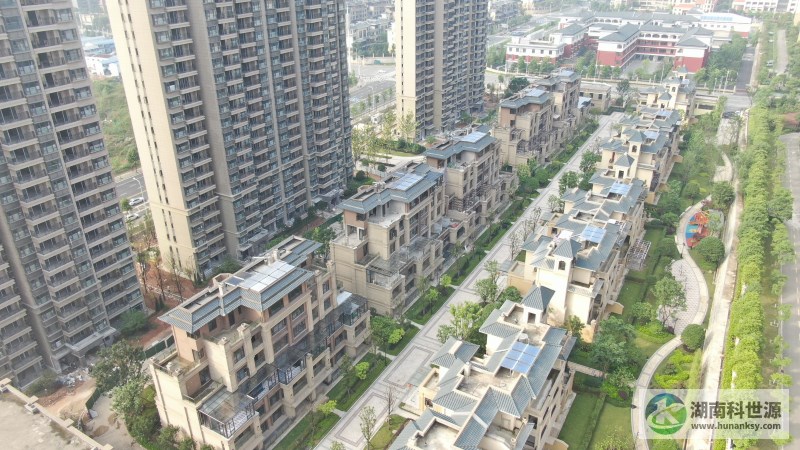 长沙恒大御景天下城四期洋房太阳能热水系统工程